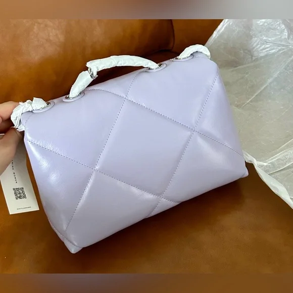 Tory Burch Small Kira Diamond Quilted Leather Convertible Shoulder Bag - Picture 9 of 14